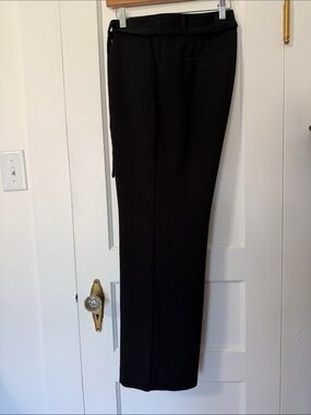 LOFT Black High-Rise Straight Leg Trousers